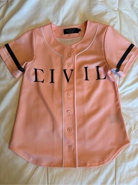 Civil Regime Peach Pink Baseball Jersey